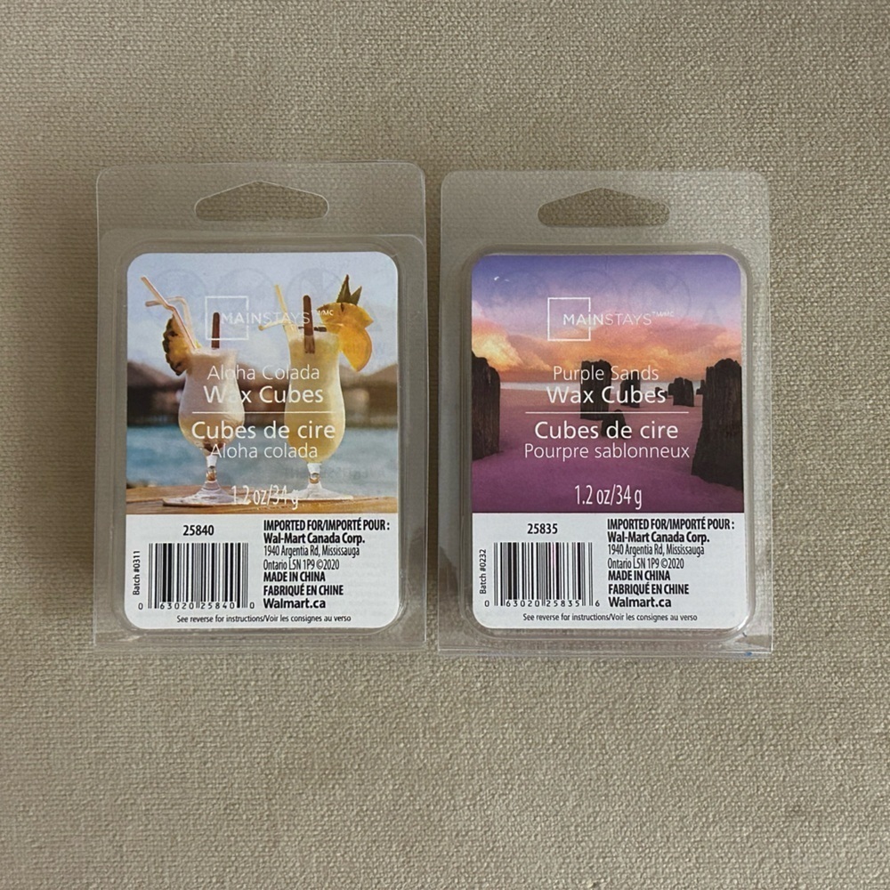 Mainstays Wax Cubes - Aloha Colada & Purple Sands